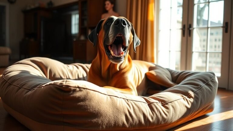 why does my great dane yawn