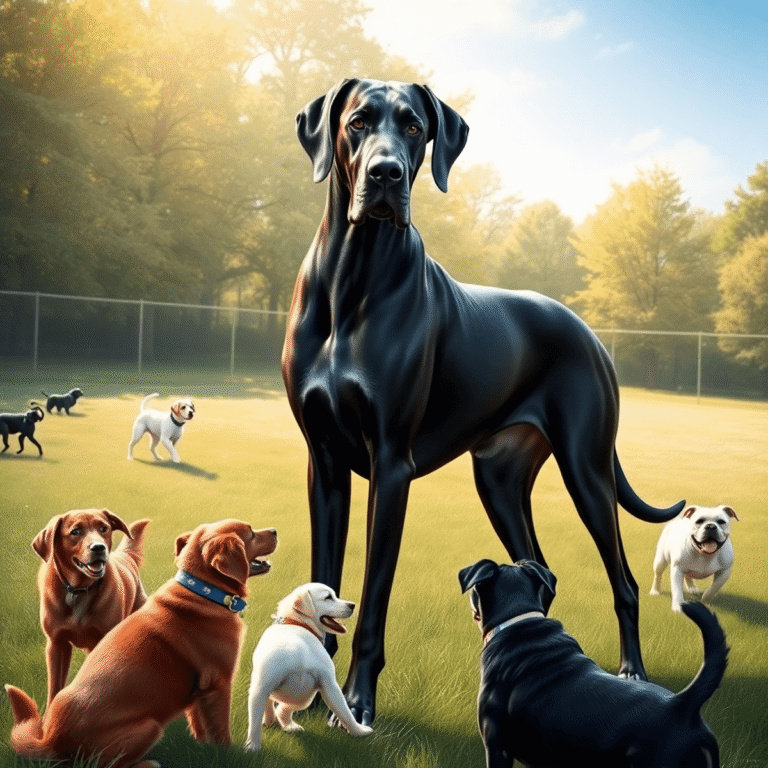 Great Dand at Dog Park