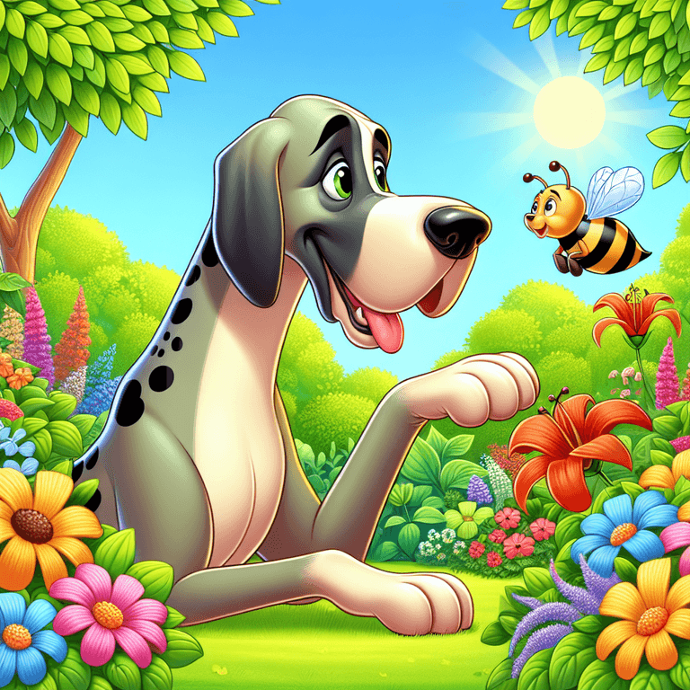 Great Dane & Bee