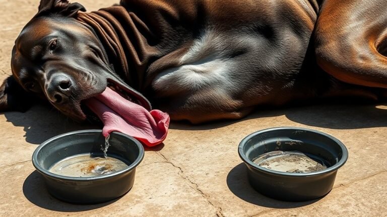 Great Dane drooling & Drinking