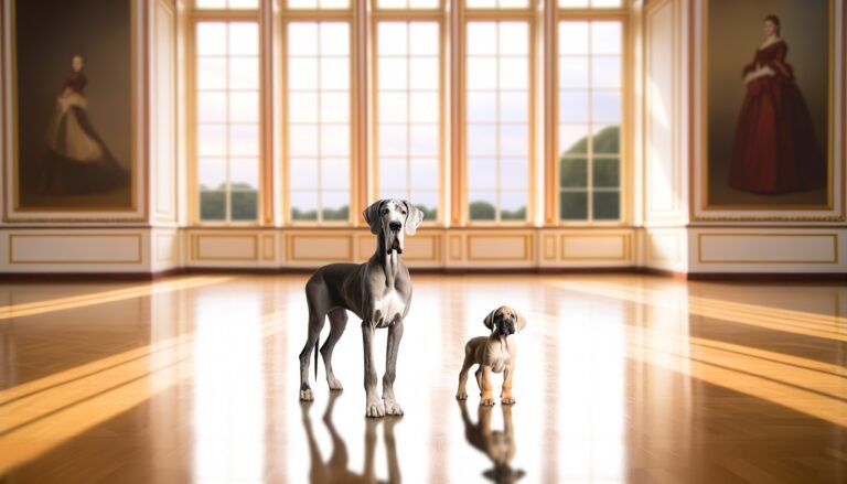 Great Dane with other dogs