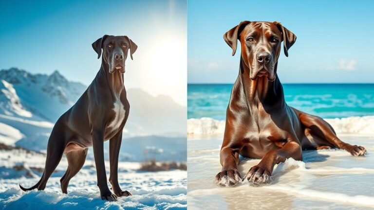Great Danes in Different Climates