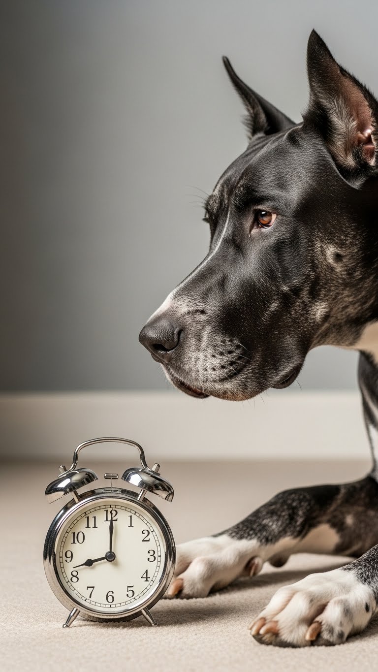 Great Dane & Alarm Clock