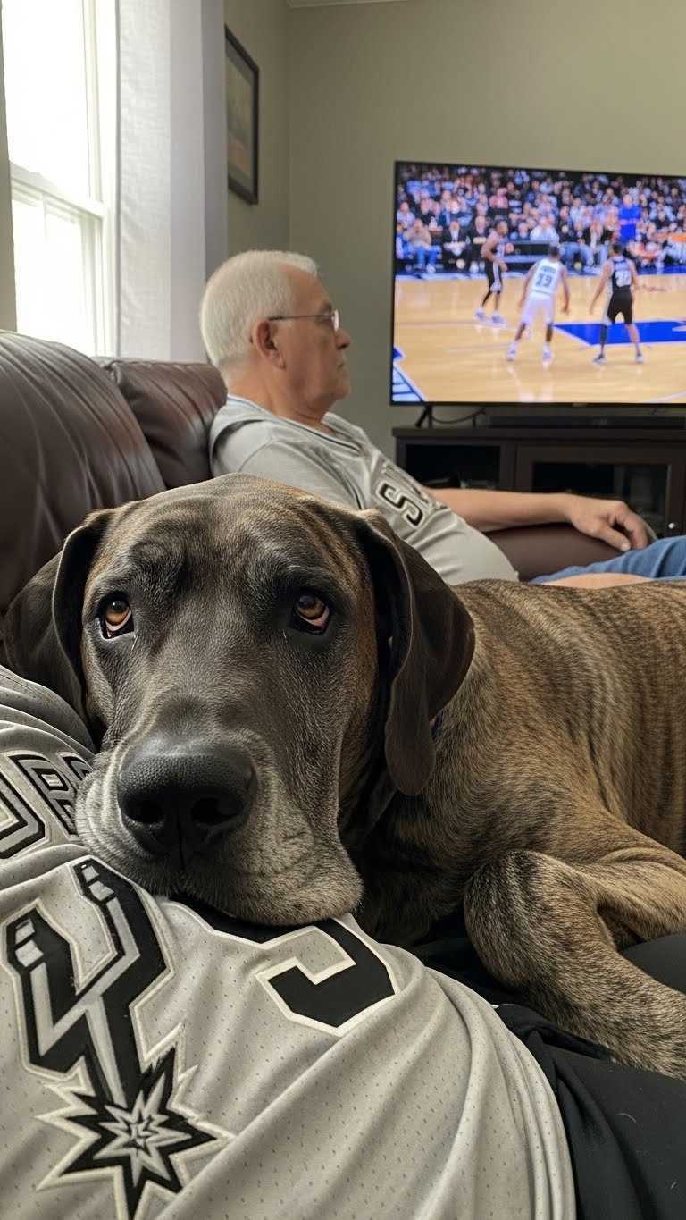 Dane watching Spurs game with owner